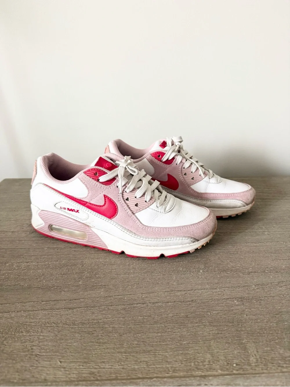 Nike Air Max 90 Love Letter Pink White Red Size 9